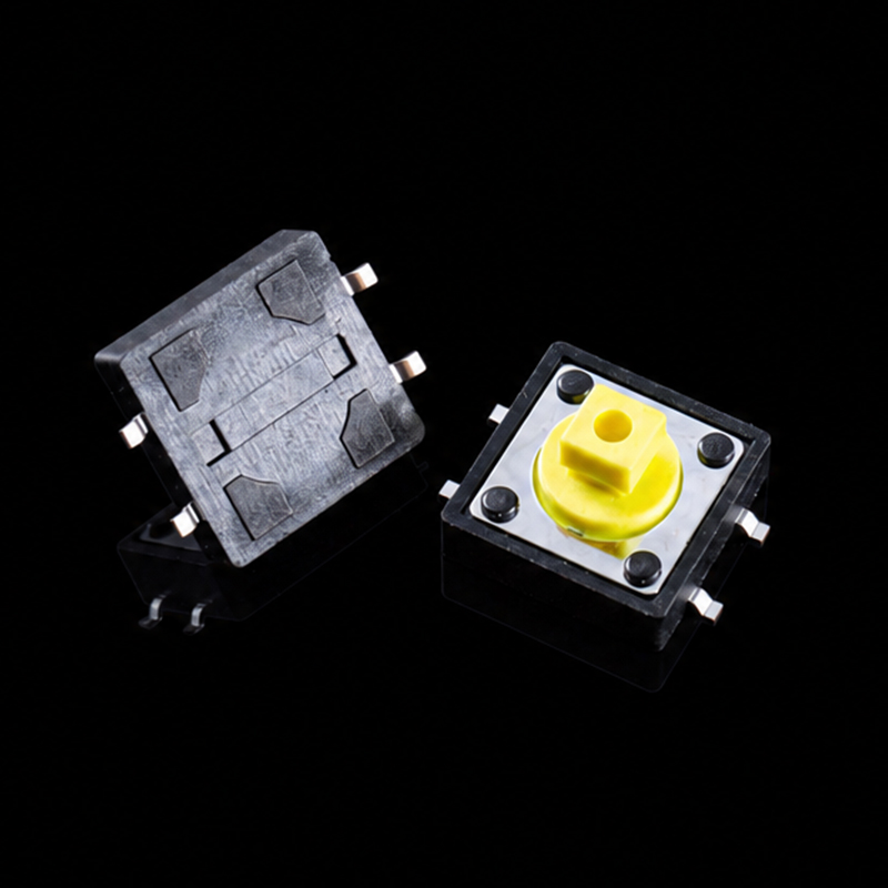 タクタイル スイッチ TS-F007092 12×12×7.3、4 ピン SMD、角型アクチュエーター
