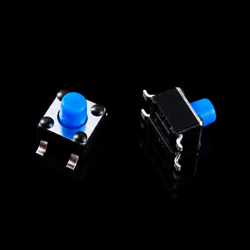 タクタイル スイッチ TS-D001172 4.5×4.5、青色シリコン アクチュエーター、4 ピン SMD
