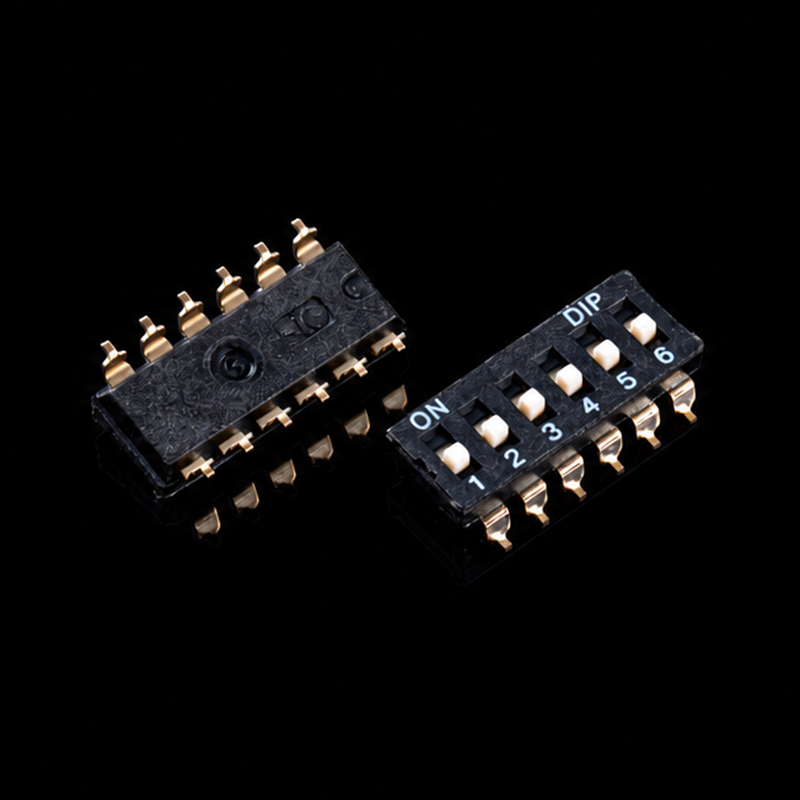 DIP スイッチ TS-U001028、KM-2.54-6P、黒、SMD