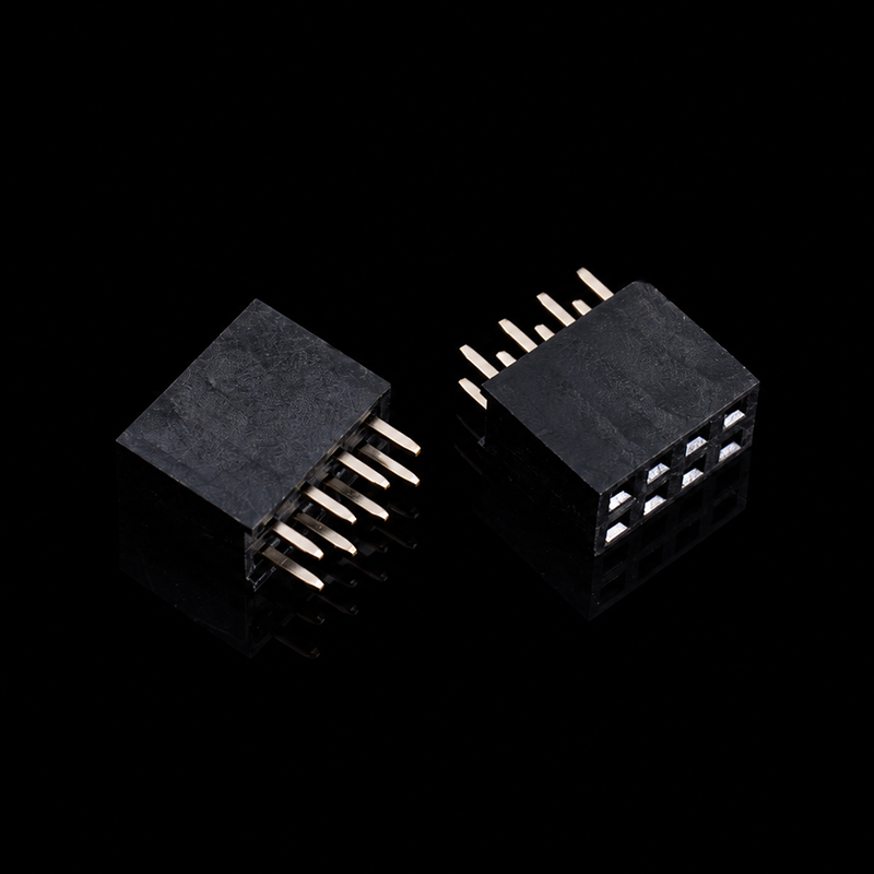 TS-S011426 2.54mmピッチ メスヘッダ、高さ8.5mm、2列2×4ピン、ストレートY型
